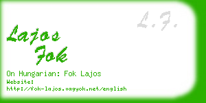 lajos fok business card